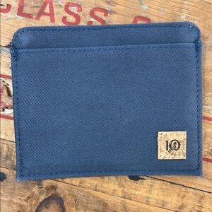 Tentree Cardholder Wallet Money ID Purse Backpack Pocket Blue Credit Travel
